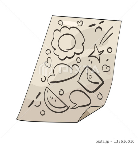 illustration of paper doodle illustration of paper doodle 135616010