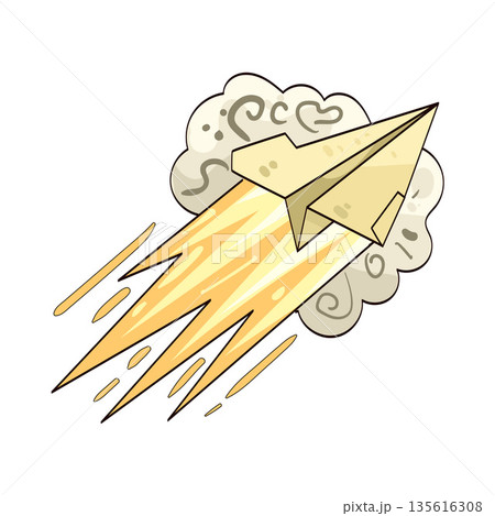 illustration of paper airplane illustration of paper airplane 135616308