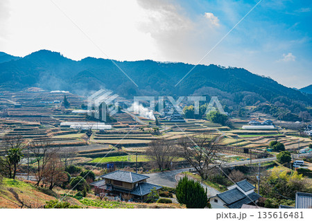 冬の明日香村風景 奈良県 冬の明日香村風景 奈良県 135616481