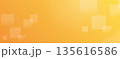 抽象的な幾何学模様の正方形の背景ベクター オレンジ 135616586