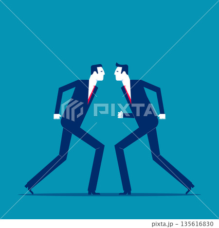 Business and partner competition. vector illustration 135616830