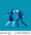 Business and partner competition. vector illustration 135616832