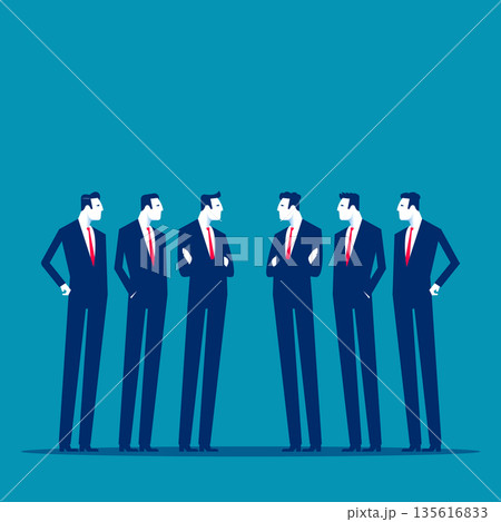 Business and partner competition. vector illustration 135616833