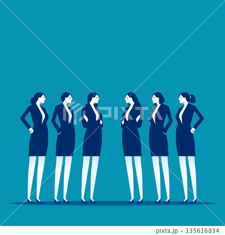 Business and partner competition. vector illustration 135616834