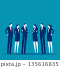 Business and partner competition. vector illustration 135616835