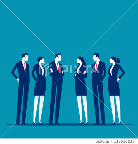 Business and partner competition. vector illustration 135616835