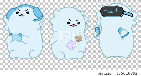 ウーパールーパーゲーマー（ブルー） 135616862