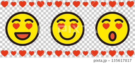 Happy face icon set 135617817
