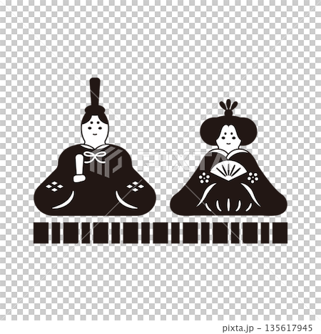 雛人偶,皇帝與皇后,單色 雛人偶,皇帝與皇后,單色 135617945