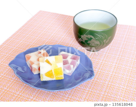 淡雪羹と日本茶 淡雪羹と日本茶 135618048