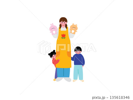 保育士の女性のイラスト 135618346