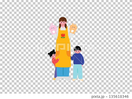 保育士の女性のイラスト 135618346