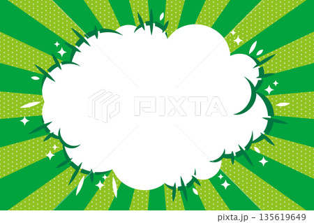 爆発・吹き出しの背景素材 コピースペース付 イラスト 135619649