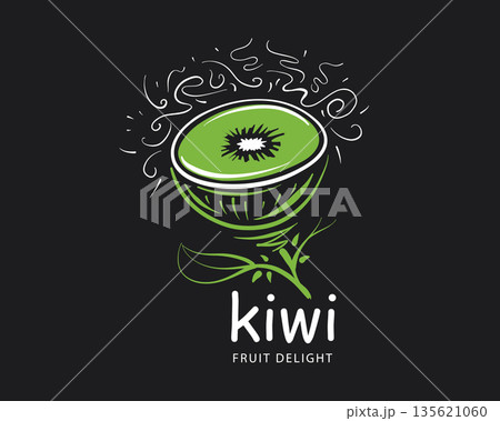 Creative vector kiwi fruit logo 135621060