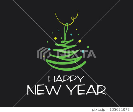 Vector icon for Happy New Year greetings 135621072