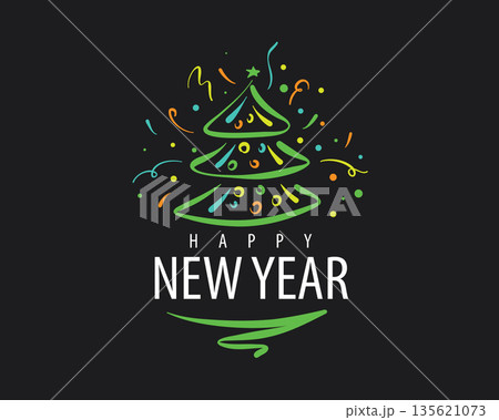 Vector icon for Happy New Year greetings 135621073