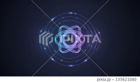 AIコアが発信するループ状の信号波 AIコアが発信するループ状の信号波 135621080