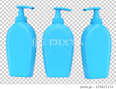 Set of sunscreens bottle or sunblock cream tube on white background. Set of sunscreens bottle or sunblock cream tube on white background. 135621114