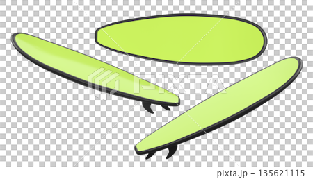 Set of surfboard for summer surfing on surf board on white background. Set of surfboard for summer surfing on surf board on white background. 135621115