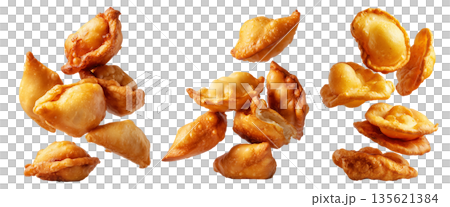 Sopaipillas fried dough or bread, sweet or savory stacked together, isolated on white background. Concept of Mexican street food Sopaipillas fried dough or bread, sweet or savory stacked together, isolated on white background. Concept of Mexican street food 135621384