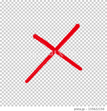 ペンで書いたバツ 135622150