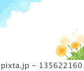 タンポポと青空の風景イラスト 135622160
