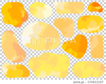 夕焼けや天然石のような流体シェイプセット 135622207