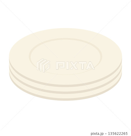 重ねたお皿のアイコン 135622265