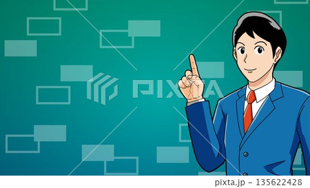 男性、人間、男、人物、腕、手、ベクトル、ビジネス、イラスト、漫画、ビジネスマン、人 135622428
