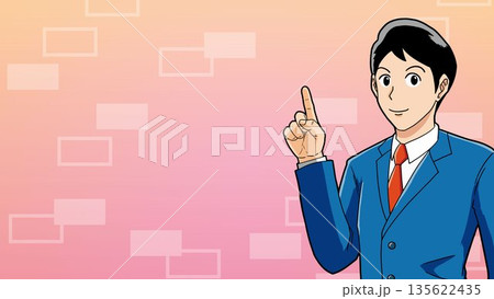 男性、人間、男、人物、腕、手、ベクトル、ビジネス、イラスト、漫画、ビジネスマン、人 135622435