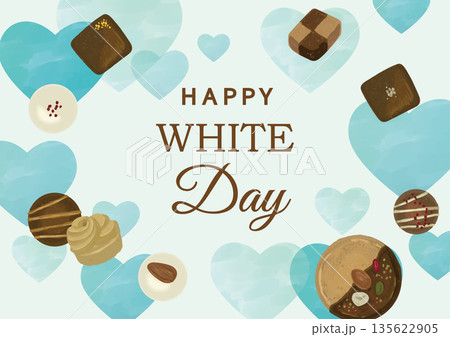 ホワイトデーハートPOP A3 ホワイトデーハートPOP A3 135622905