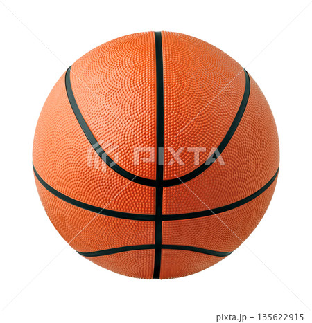 Orange basketball ball isolated on white Orange basketball ball isolated on white 135622915