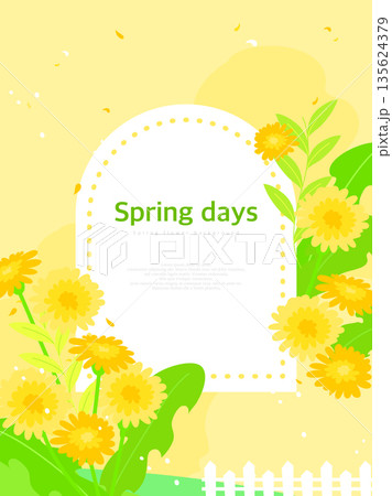 Spring flower sentimental frame background 135624379
