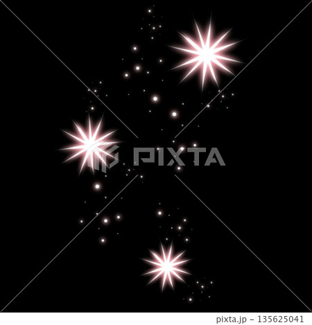 ピンク色の光のエフェクト 135625041