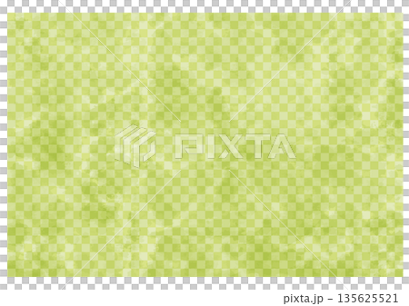 淺綠色方格圖案（小）背景材料，具有日式紙張的質感 135625521