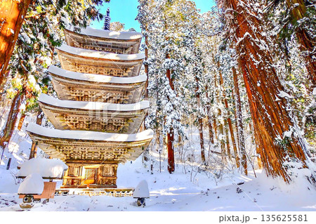 五重塔の雪景色 五重塔の雪景色 135625581