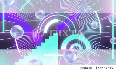 デジタルイメージのポップなグラフィック背景 デジタルイメージのポップなグラフィック背景 135625745