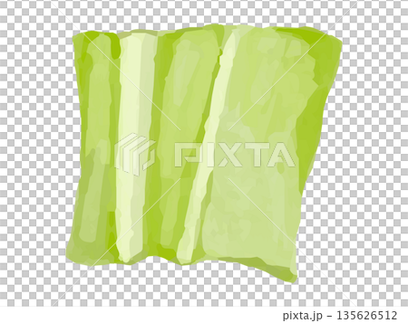 Illustration of a single piece of chopped cabbage Illustration of a single piece of chopped cabbage 135626512