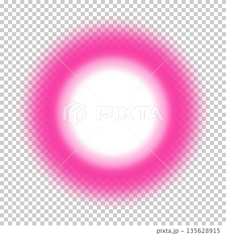 A soft, vibrant pink circular light 135628915