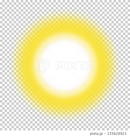 黄色の円形のふんわりした光 黄色の円形のふんわりした光 135628921
