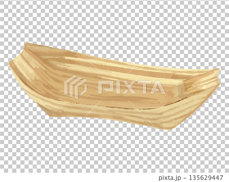 木船形餐具的插圖 木船形餐具的插圖 135629447