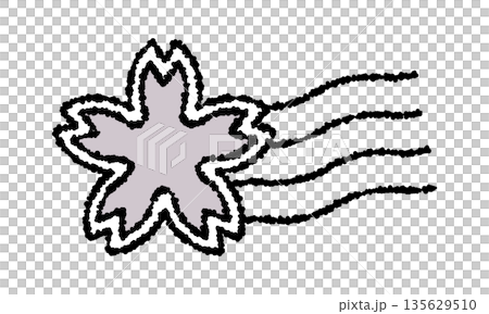 黑櫻花郵戳圖標 135629510