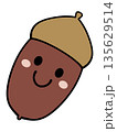 シンプルでかわいいどんぐりのキャラクターイラスト素材 135629514