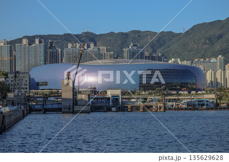 Sept 14 2025 Kai Tak Stadium under construction in Hong Kong Sept 14 2025 Kai Tak Stadium under construction in Hong Kong 135629628