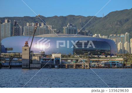 Sept 14 2025 Kai Tak Stadium under construction in Hong Kong Sept 14 2025 Kai Tak Stadium under construction in Hong Kong 135629630