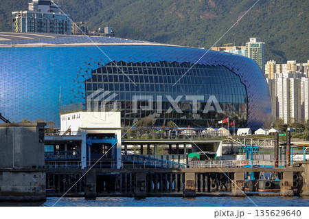 Sept 14 2025 Kai Tak Stadium under construction in Hong Kong Sept 14 2025 Kai Tak Stadium under construction in Hong Kong 135629640