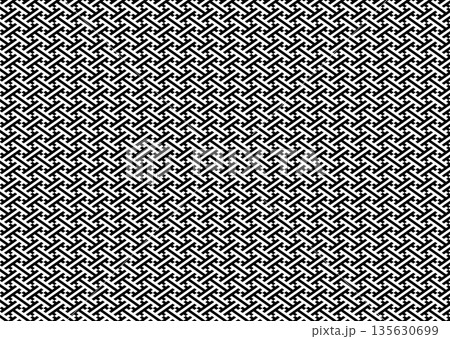 和柄シームレスパターン［紗綾形］ 135630699
