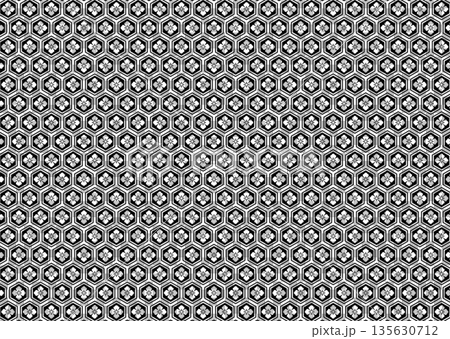Seamless Japanese pattern [Tortoise shell] 135630712