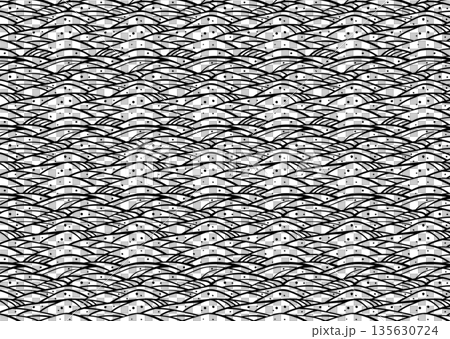 Japanese seamless pattern [Wave] 135630724