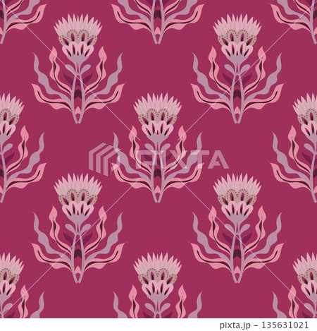 Modern Folk Floral Valentine Motif Modern Folk Floral Valentine Motif 135631021